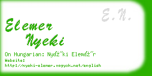 elemer nyeki business card